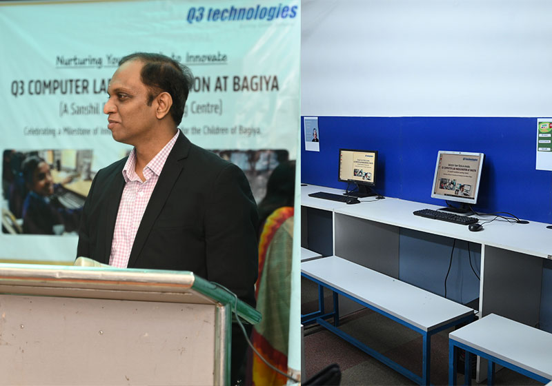 Q3 Technologies Introduces a New Computer Lab for the Underprivileged Children at Bagiya